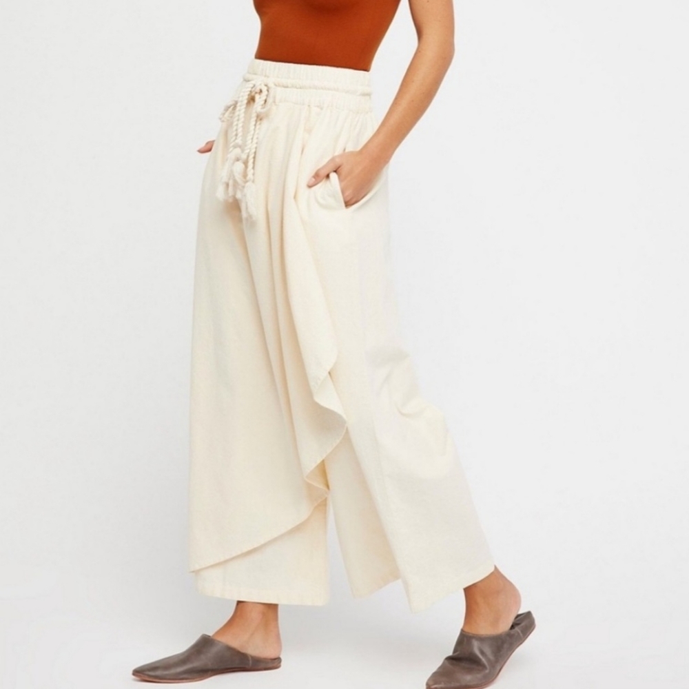 Free People "Take Me To Hawaii" wrap front pants - Picture 10 of 10
